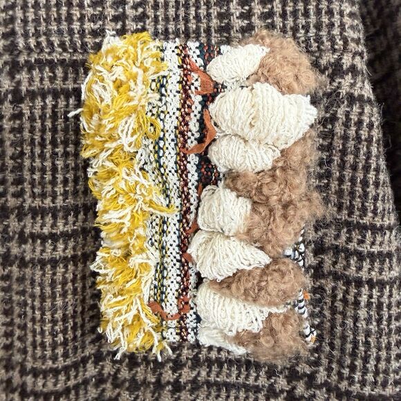 Bethany Williams Manx Tweed Wool Jacket XL Handwoven Applique Made in England - Picture 5 of 13